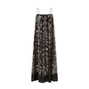 INTO THE EAST 25 Autumn and Winter Silk and Linen Totem Suspender Skirt ITE-E1DGSS012CF21DS-KA Brown